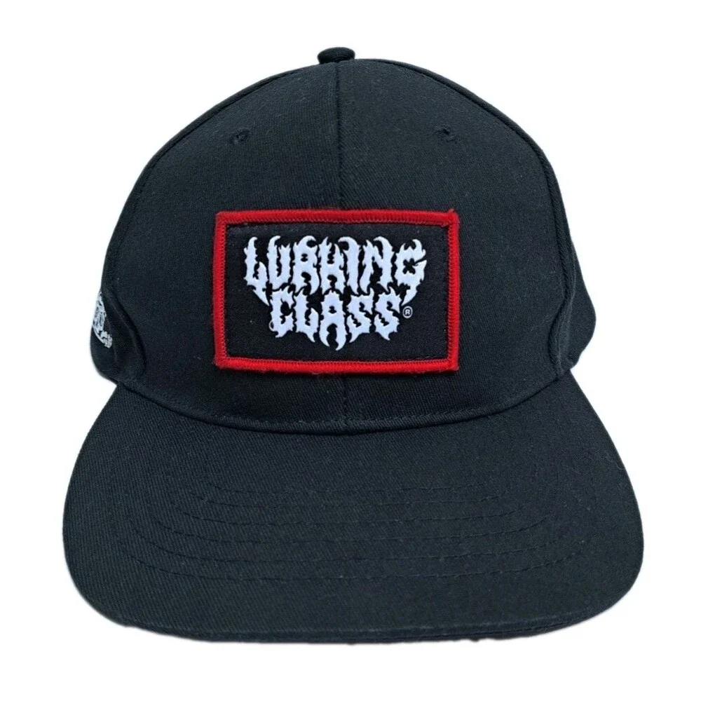 Lurking Class Embroidered Logo Snapback Hat Cap Black